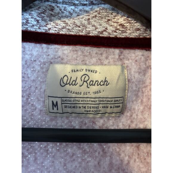 Old Ranch Women’s Full Zip Fleece Jacket Medium Burgundy Marled Knit Outdoor - Picture 2 of 6
